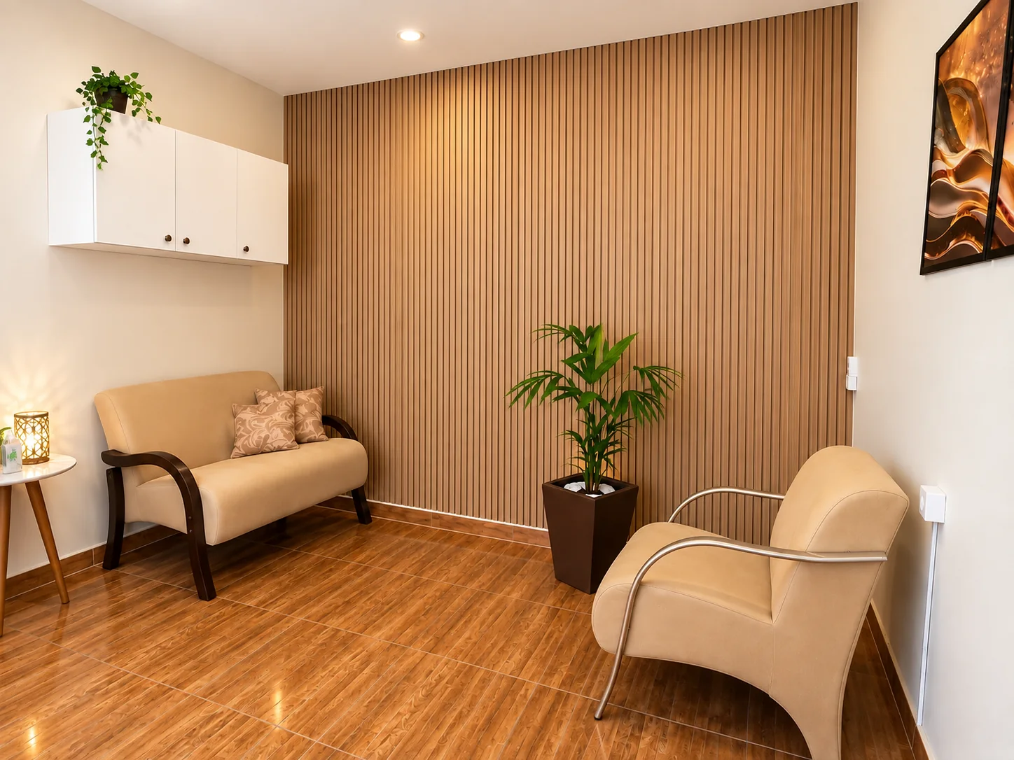 Ambiente acolhedor de consultório